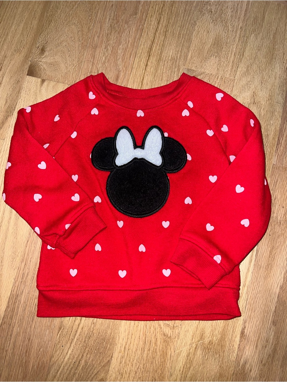 Disney Red Minnie Heart Pullover Sweatshirt for Kids